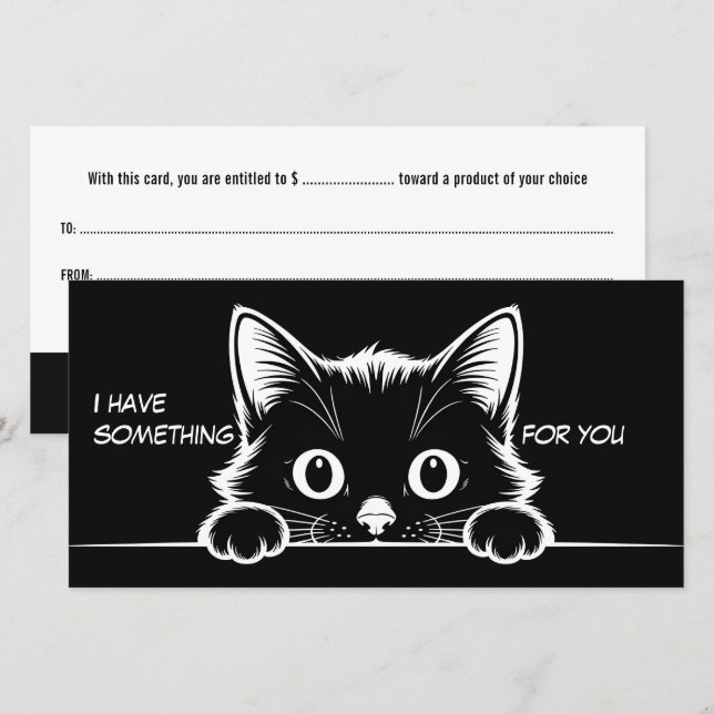 Süßes Kätzchen Minimalistisches Design - KATZE 1 (Vorne/Hinten)
