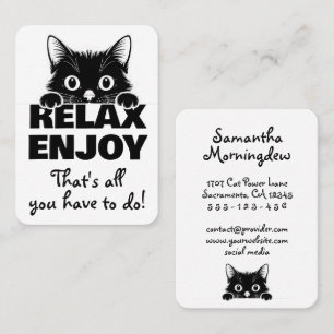 Süßes Kätzchen Minimalistisches Design - KATZE 1 Visitenkarte