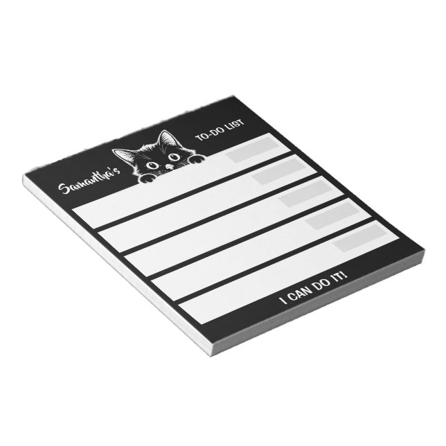 Süßes Kätzchen Minimalistisches Design - KATZE 1b Notizblock (angewinkelt)