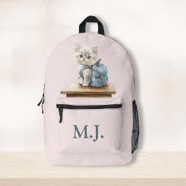 Süßes Kätzchen mit Rucksack Individueller Rucksack