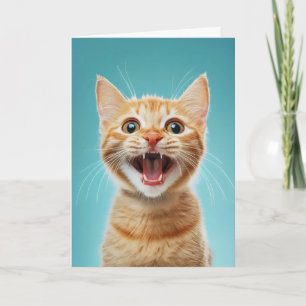 Süßes Kätzchen Orange Katze Feiertagskarte