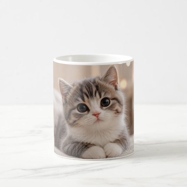Süßes Kätzchen-Tassendesign | Adorable Katzen-Kaff Kaffeetasse (Mittel)