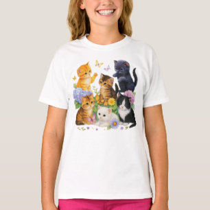 Süßes Kätzchen Vintage-Katzenliebhaber T-Shirt