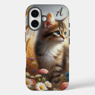 Süßes Kätzchen Wasserfarben Katze iPhone 16 Hülle