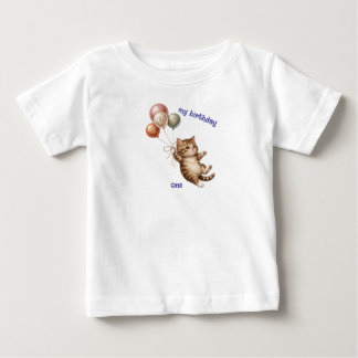 Süßes Katze 1. Geburtstags-T-Shirt Baby T-shirt
