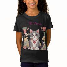 Süßes Katze-Liebe-T-Shirt für Kinder | Süßes Valen