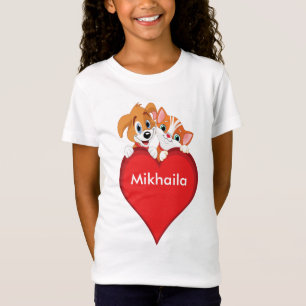 Süßes Katze-und-Hund-Shirt T-Shirt