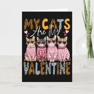 Süßes Katze Valentins Shirt Meine Katze ist mein V Karte