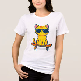 Süßes Katzen-Design – Ansprechende Kunstwerke Tri-Blend Shirt