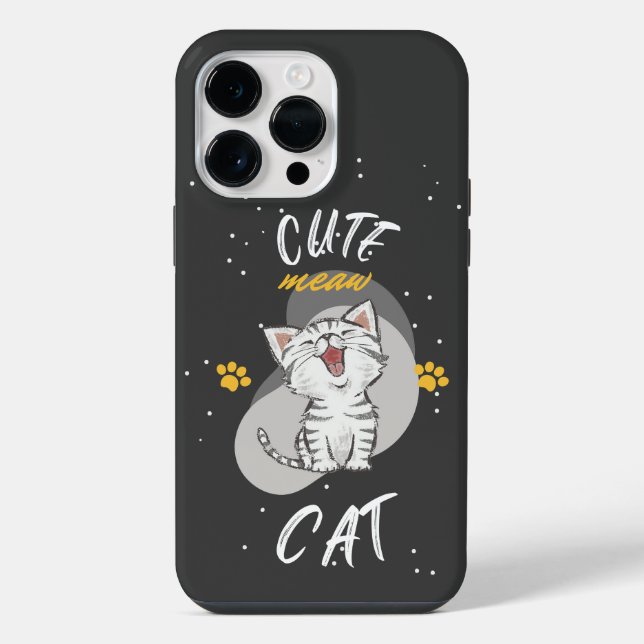 Süßes KATZEN-Design iPhone Hülle (Rückseite)