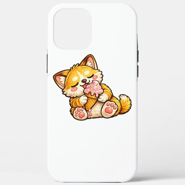 Süßes Katzen-Eis Case-Mate iPhone Hülle (Rückseite)
