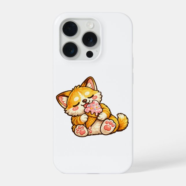 Süßes Katzen-Eis iPhone Hülle (Rückseite)