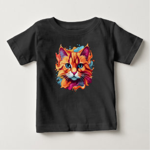 Süßes Katzen-Gesicht Digitalkunst -87002 Baby T-shirt