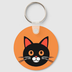 🐱 Süßes Katzen-Gesicht Fette Grafik Charm-Geschen Schlüsselanhänger