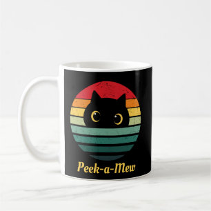 Süßes Katzen-Gesicht Peek a Mew Kaffeetasse
