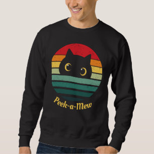 Süßes Katzen-Gesicht Peek a Mew Sweatshirt