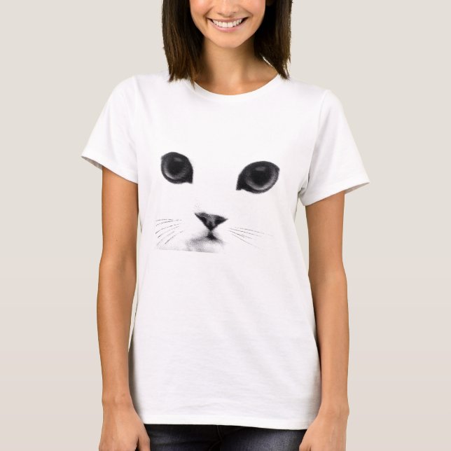 Süßes Katzen-Gesicht T-Shirt (Vorderseite)