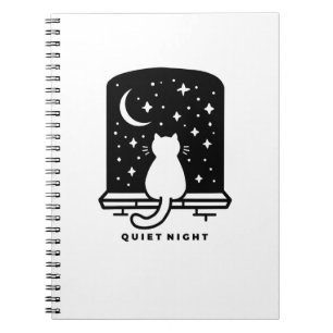 Süßes Katzen Notizbuch Minimales Ästhetisches Jour Notizblock