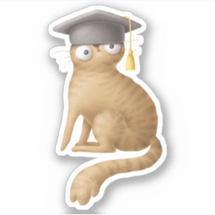 Süßes Katzen-Schulbuch Lustiges Lesen Aufkleber