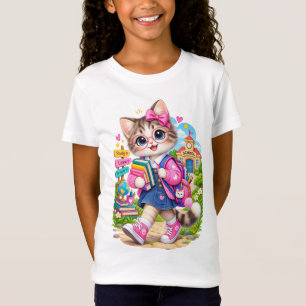 Süßes Katzen-Studenten – Zurück zur Schule Bücher T-Shirt