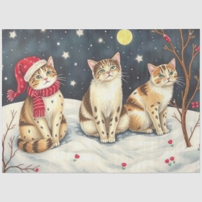 Süßes Katzen-Tissue-Papier Seidenpapier (Vorderseite)