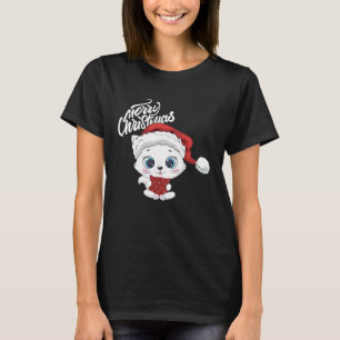 Süßes Katzen-Weihnachtstop für jugendliche Mädchen T-Shirt