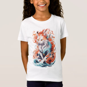 Süßes Katzendesign im neo-traditionellen Stil T-Shirt