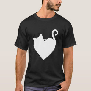 Süßes Katzenherz T-Shirt Herren & Damen 5 Farben -