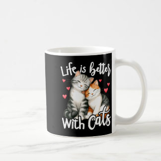 Süßes Katzenleben ist besser mit Katzen Valentinst Kaffeetasse
