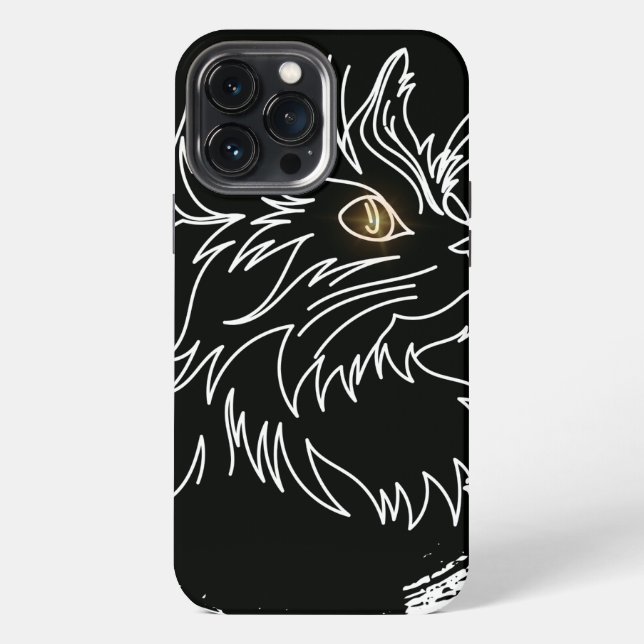 Süßes Katzenliebhaber-Design iPhone Hülle (Rückseite)