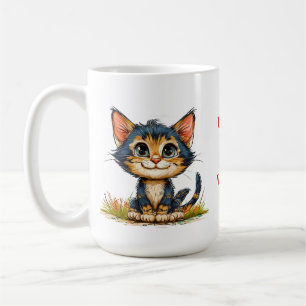 🐱 Süßes Katzenliebhaber-Heimstil-Kaffee 💚 Kaffeetasse