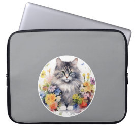 Süßes Katzenmotiv, Foto deines Haustieres Laptopschutzhülle