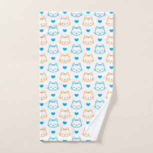 Süßes Katzenmuster-Design für Katzenliebhaber Handtuch