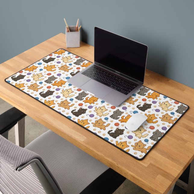 Süßes Katzenmuster Schreibtischunterlage (Büro 2)