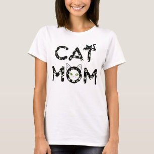 Süßes Katzenmutter-T-Shirt mit Pfotenabdrücken und T-Shirt