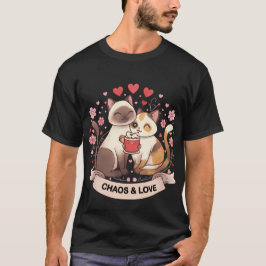 Süßes Katzenpaar-Sticker für romantische Geschenke T-Shirt