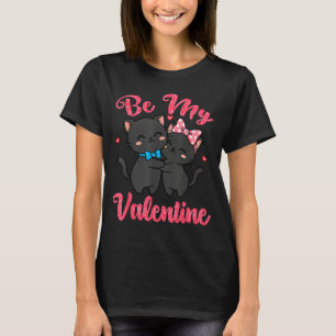 Süßes Katzenpaar Umarmen Sei Mein Valentinstag Her T-Shirt
