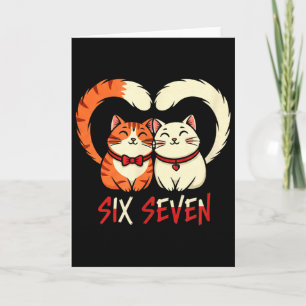 Süßes Katzenpaar Valentinstag Romantische Liebe St Karte