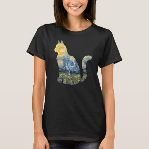 Süßes Katzenspielzeug Sternennacht Fell Kätzchen T T-Shirt
