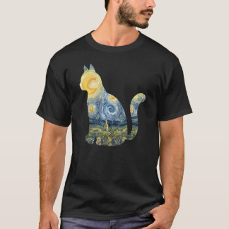 Süßes Katzenspielzeug Sternennacht Fell Kätzchen T T-Shirt