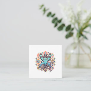 Süßes Kawaii-Amazigh-Yaz-Symbol Berber-Sticker Quadratische Visitenkarte