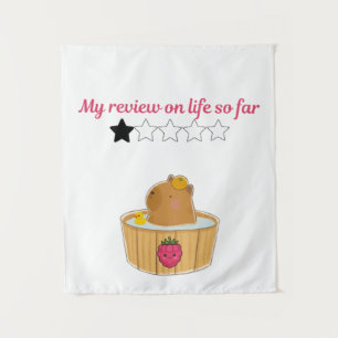 Süßes Kawaii-Capybara-Cartoon-Design Wandteppich
