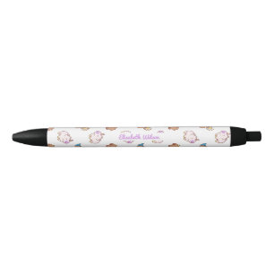 Süßes Kawaii-Capybara-Script-Name-Monogramm Kugelschreiber