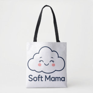 Süßes Kawaii-Cloud "Soft Mama" Logo-Design