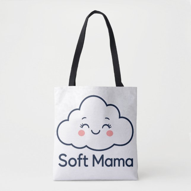 Süßes Kawaii-Cloud "Soft Mama" Logo-Design (Vorderseite)