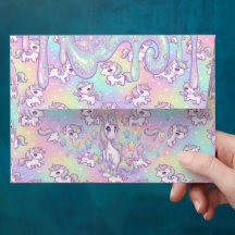 Süßes Kawaii-Einhorn Pastell-Regenbogen Magisch