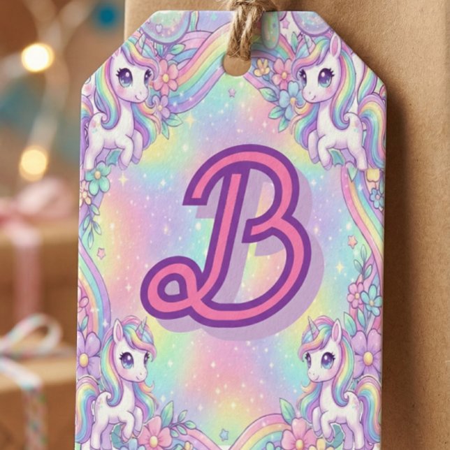 Süßes Kawaii-Einhorn-Pastell-Regenbogen-Magisch Geschenkanhänger (Von Creator hochgeladen)