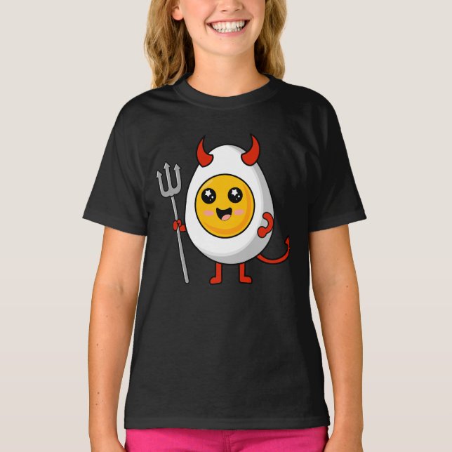 Süßes Kawaii-Gefülltes Ei T-Shirt (Vorderseite)