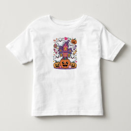 Süßes Kawaii Halloween | Glückliche Geister & Kür Kleinkind T-shirt