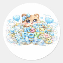 Süßes Kawaii It's a Boy Teddybär Pastellblau Newb